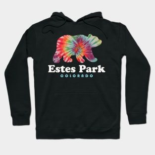 Estes Park Colorado Rocky Mountains Bear Tie Dye Hoodie